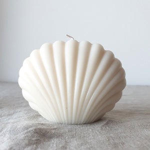 Shell Candle Pearl White