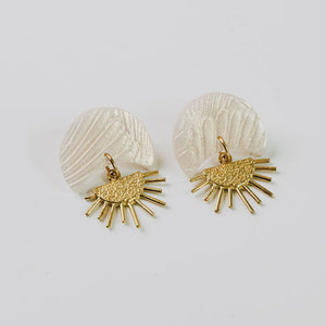 Sunset II Earrings in Golden Shell