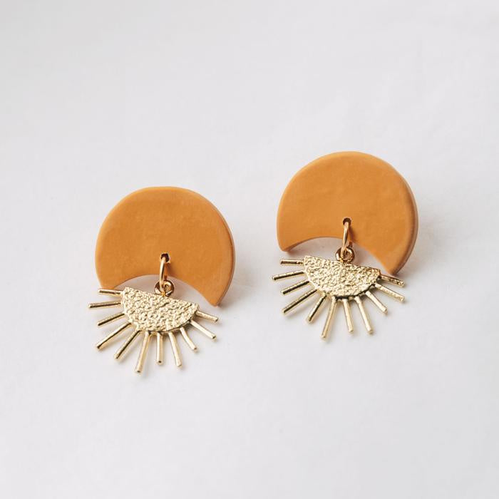 Pepper You Sunset II Earrings in Mustard