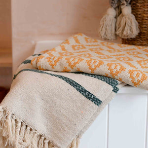 bloomingville-recycled-throw-yellow