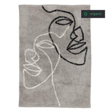 Load image into Gallery viewer, Visage Two Shaggy Rug in Grey with Natural / Black in Organic Cotton 140x200