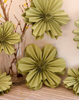 Green Paper Flowers