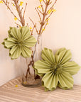 Green Paper Flowers