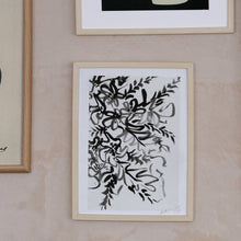 Load image into Gallery viewer, writing floral ink print by Pienaar Jenkin