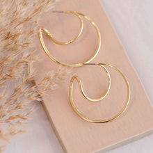 Load image into Gallery viewer, Pilgrim Miller Graphic Statement Plated Earring in Silver or Gold