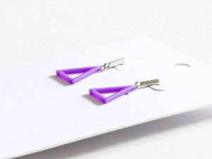 Aveline Triangle Coated Earrings in Lilac