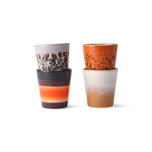 hk-living-ristretto-mugsHK Living Handleless 70's Inspired Ceramic Ristretto Mug in a Variety of Colours