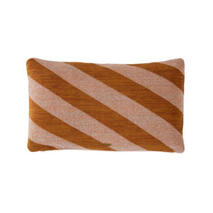 100% Cotton Takara Cushion in Striped Caramel and Rose 35 X 50 OYOY
