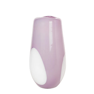 Ada Dot Mouthblown Glass Vase in Orchid Light Purple