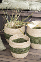 Load image into Gallery viewer, Large Green Stripe Baskets /Sizes