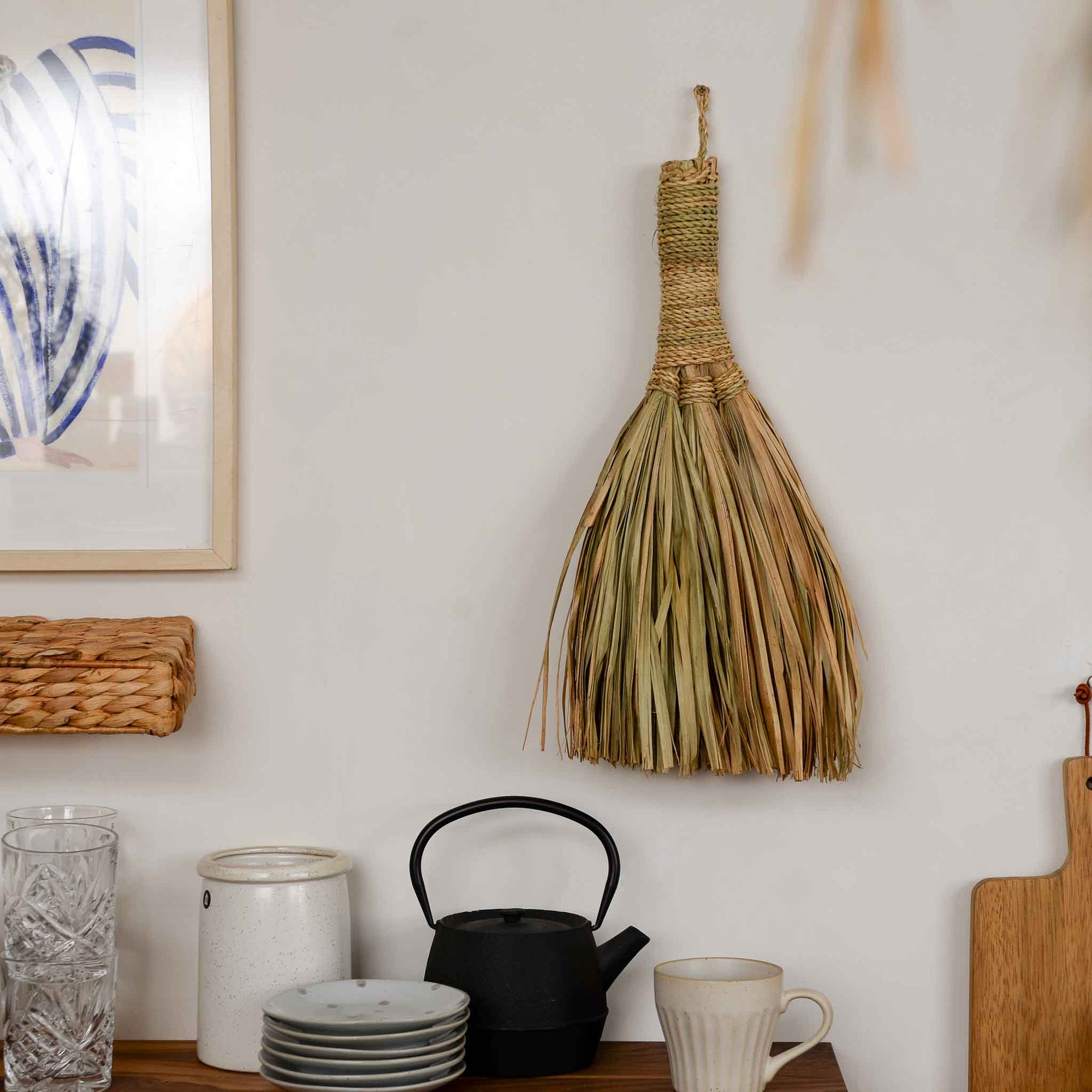 palm leaf brush basket basket mon pote