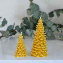 Load image into Gallery viewer, Small Fir Tree Beeswax Candle