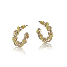 Load image into Gallery viewer, Big Metal London Daphne Rope Two Tone Earrings in Various