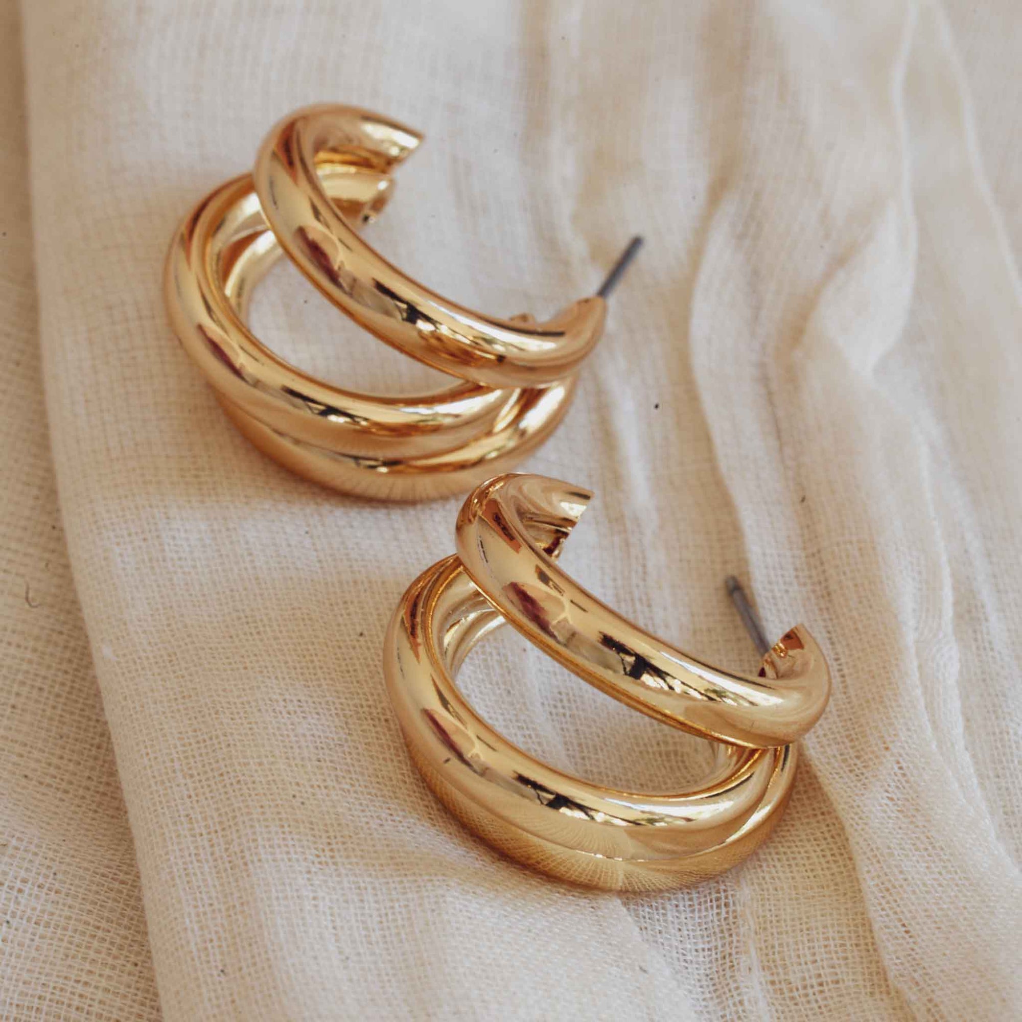 Gisele Plated hoops from big metal