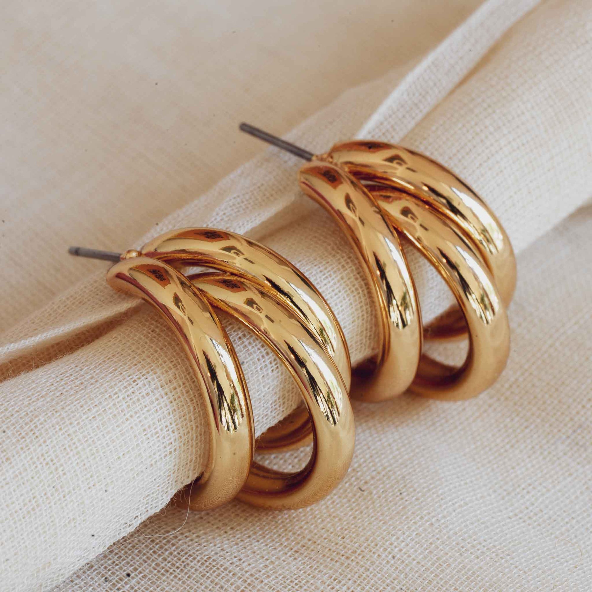 Gisele Plated hoops from big metal