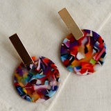 Load image into Gallery viewer, Big Metal London Emma Resin Abstract Earrings (Three variants)
