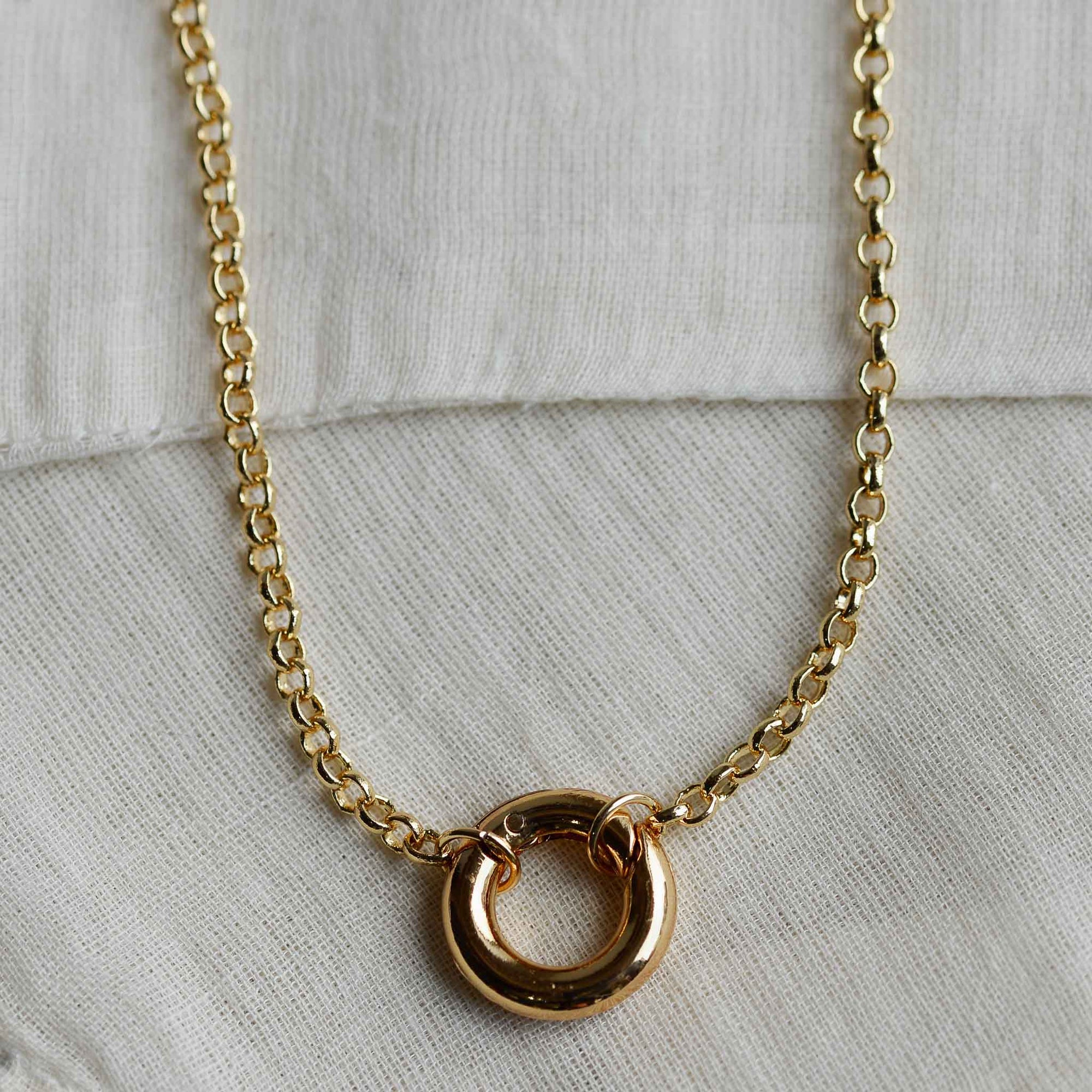 Olivia belcher necklace gold chain with a lock