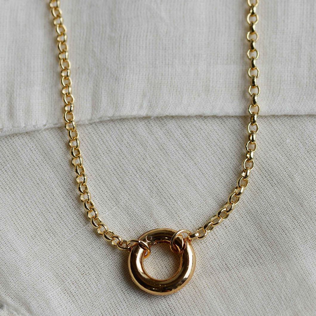 Olivia belcher necklace gold chain with a lock