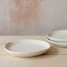 Load image into Gallery viewer, White Willow Speckle Stoneware Plate