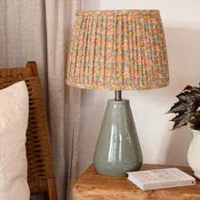 Load image into Gallery viewer, Etty Dusty Green Table Lamp with Floral Shade
