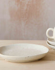 White Willow Speckle Stoneware Plate