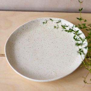 White Willow Speckle Stoneware Plate