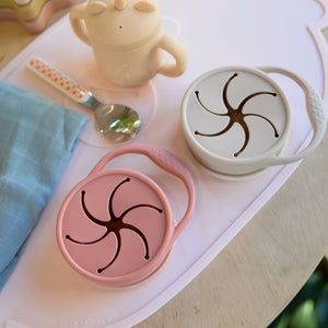 Blossom and Bear Silicone Snack Pot in Various