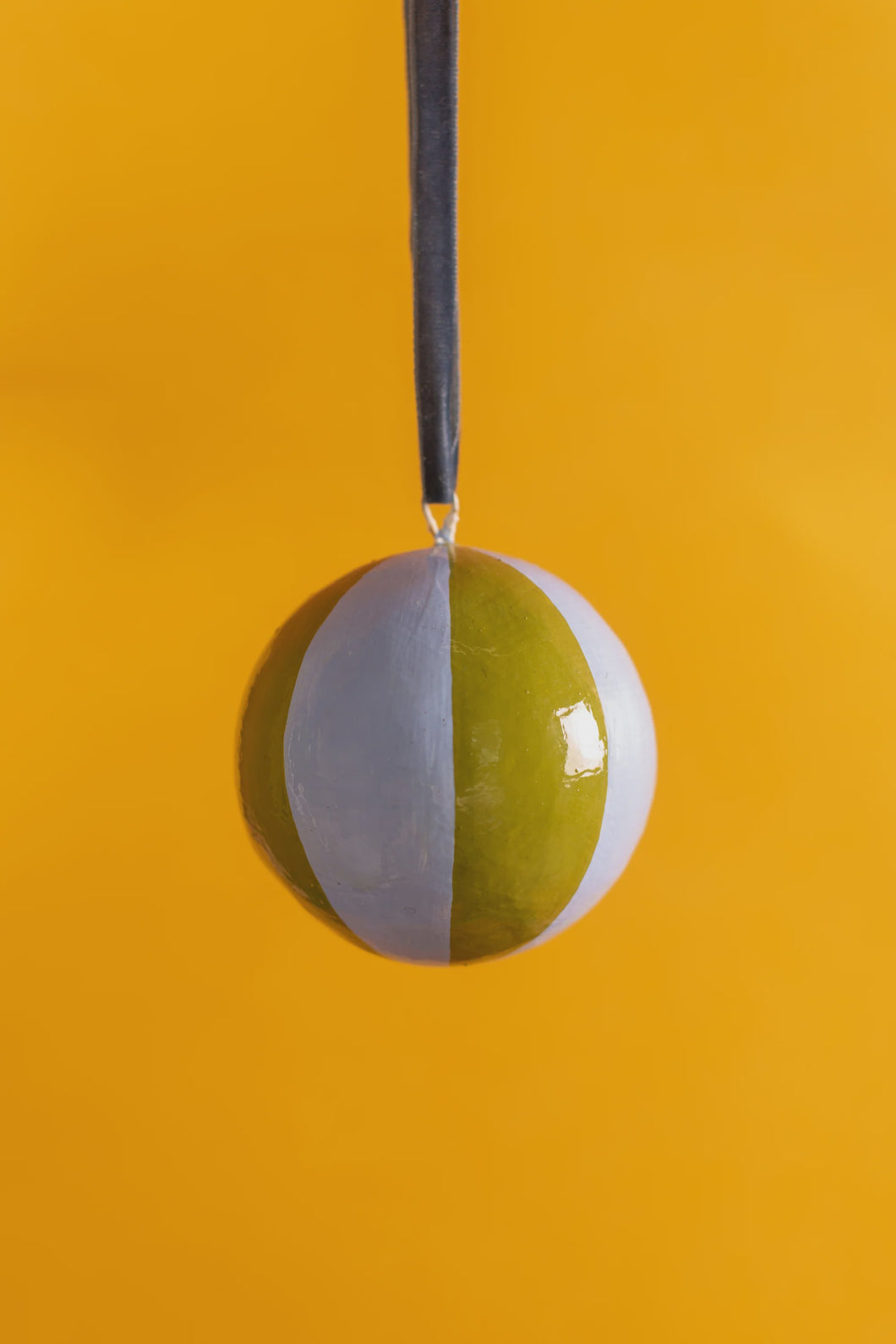Blue and Green Stripe Bauble