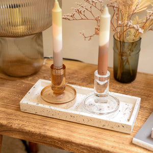 Broste Petra Glass Candle Holder in Various Colours