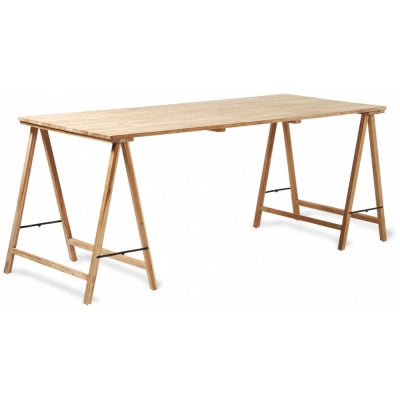 Teak Trestle Table Desk – Mon Pote