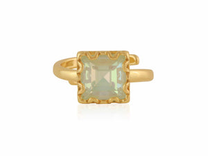 Big Metal London Sienna Ring in Gold and Opal