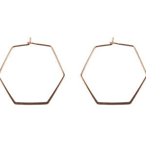 Iro Mini Hexagon Hoop Earrings in Gold