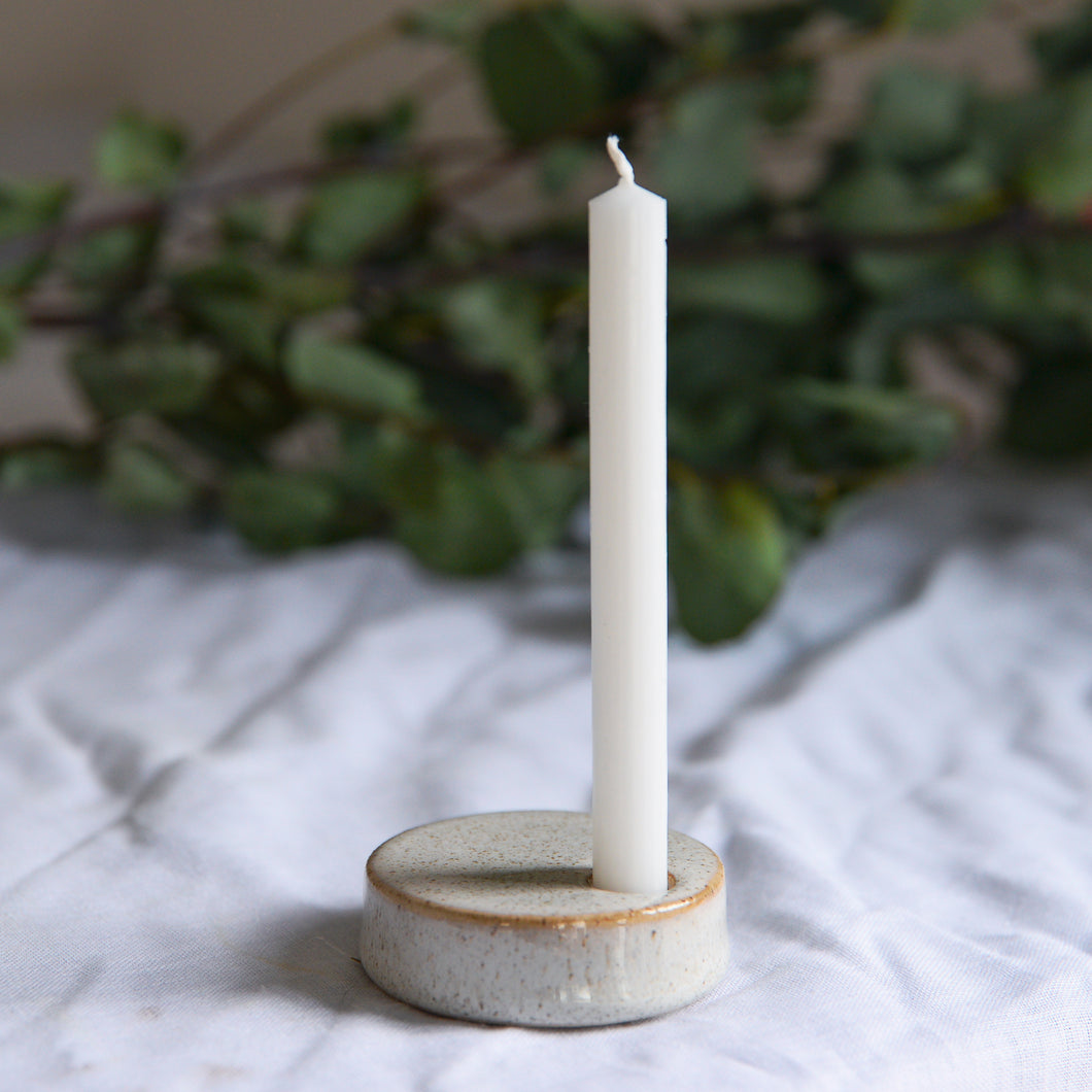stoneware candle holder for taper bloomingville