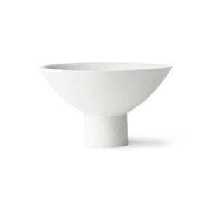 Athena Porcelain White Bowl on Base