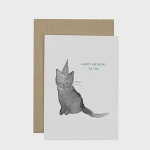 Cat Happy Birthday Card