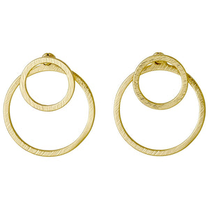 Pilgrim Zooey Flat Circle Earrings Silver or Gold Plated