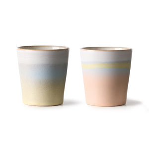 Handleless 70's Inspired Ceramic  Special Edition Mugs