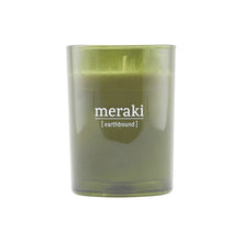 Load image into Gallery viewer, meraki large green candle glass soy fragrance earthbound