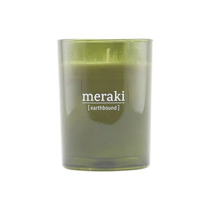 meraki large green candle glass soy fragrance earthbound