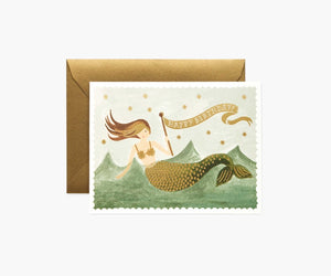 Rifle Paper Happy Birthday Mermaid Card