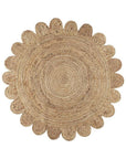 IB Laursen Scalloped Edge Round Jute Rug