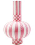 Gabriel Vase Pink Squares and Stripes