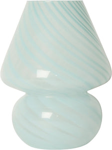 Portable Glass Mushroom Lamp / Blue