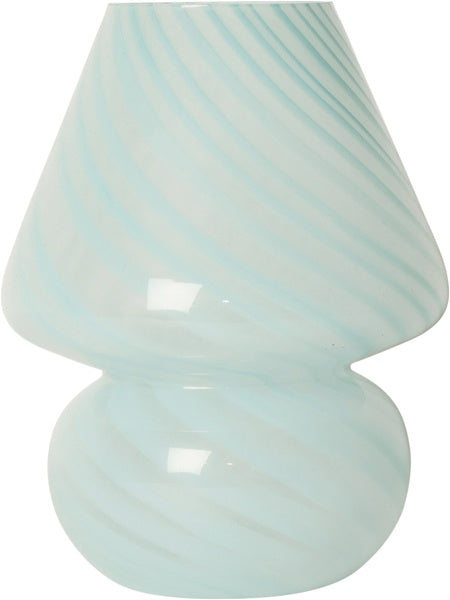 Joyful Portable Glass Mushroom Lamp  Blue