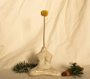 Greta Handmade Incense Holder in Various Glazes