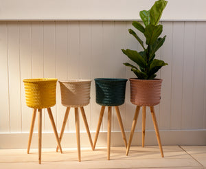 Recycled Plastic Plant Stand / Blue Green