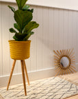 Recycled Plastic Plant Stand / Yellow