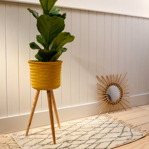 Recycled Plastic Plant Stand / Yellow