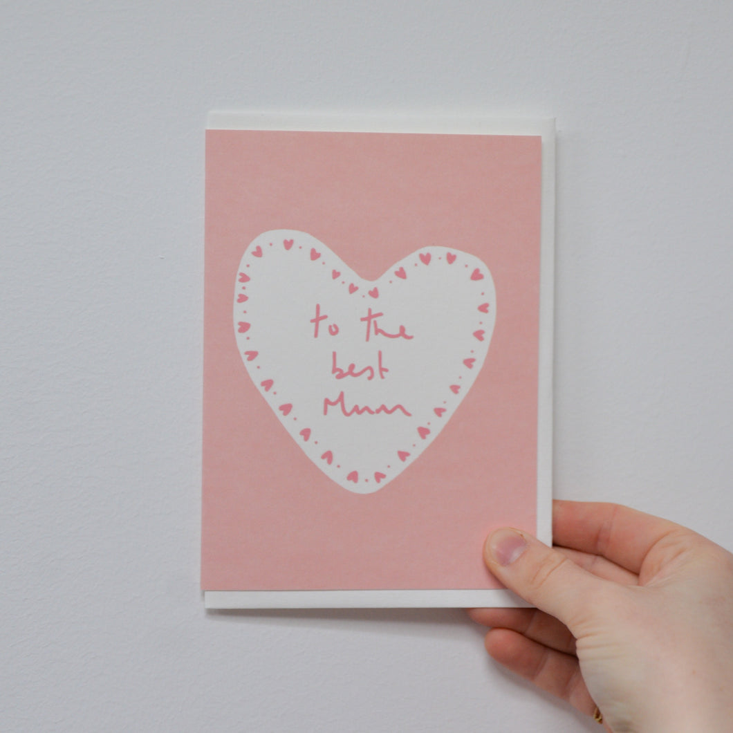 Best Mum Heart Card