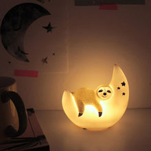 Load image into Gallery viewer, House of Disaster Mini Sleepy Sloth LED Night Light lit